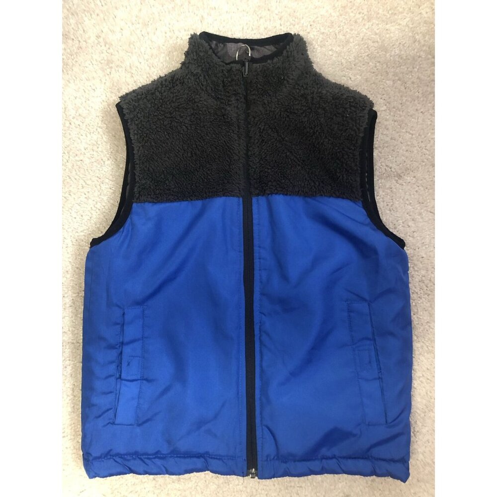 Buffalo Bitton Size 7/8 Reversible Camo / Blue Vest